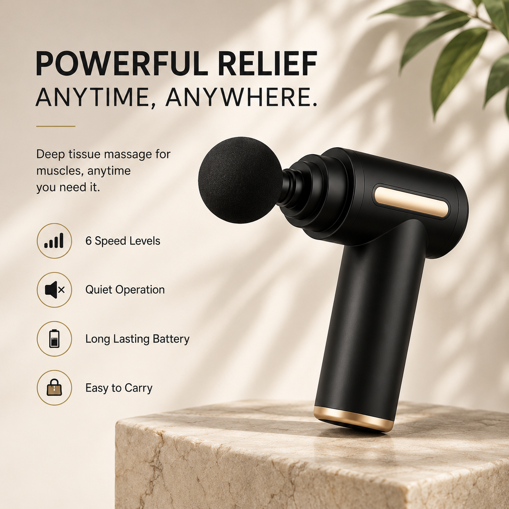 Deep Tissue Massager – Cordless for Muscle Pain Relief