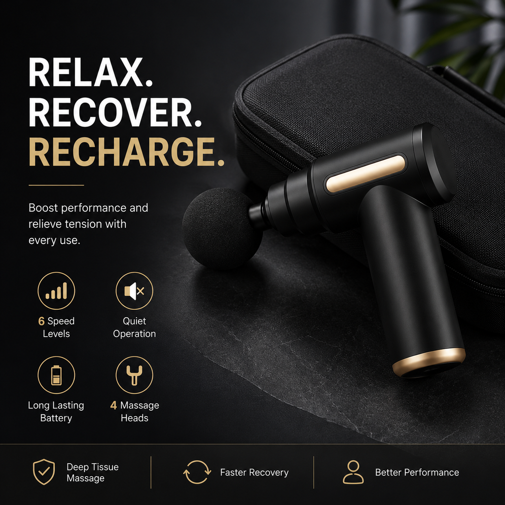 Deep Tissue Massager – Cordless for Muscle Pain Relief